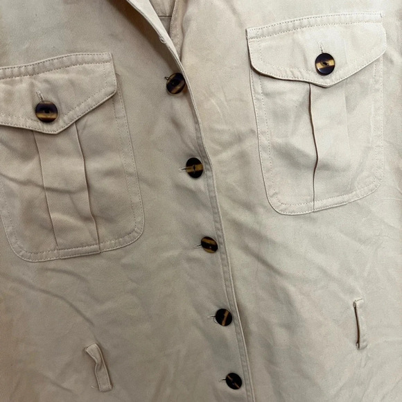 Metropolitan New York 10001 • Yellow Silk Mini Button Down Dress - Picture 5 of 5